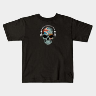 Dark Skull Deejay with Fiji Flag Kids T-Shirt